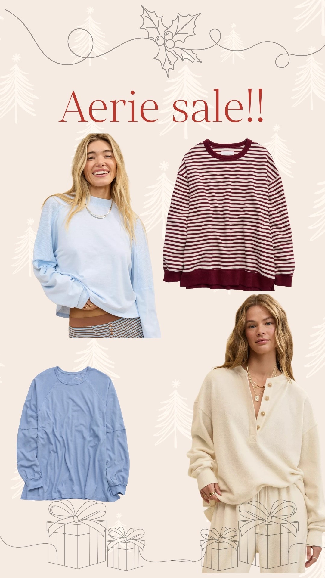 So many cozy favorites a part of the aerie sale! 

#LTKGiftGuide #LTKCyberWeek #LTKFindsUnder50
