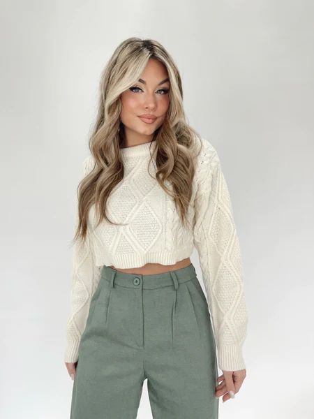 Cora Cable Knit Sweater | Lane 201 Boutique