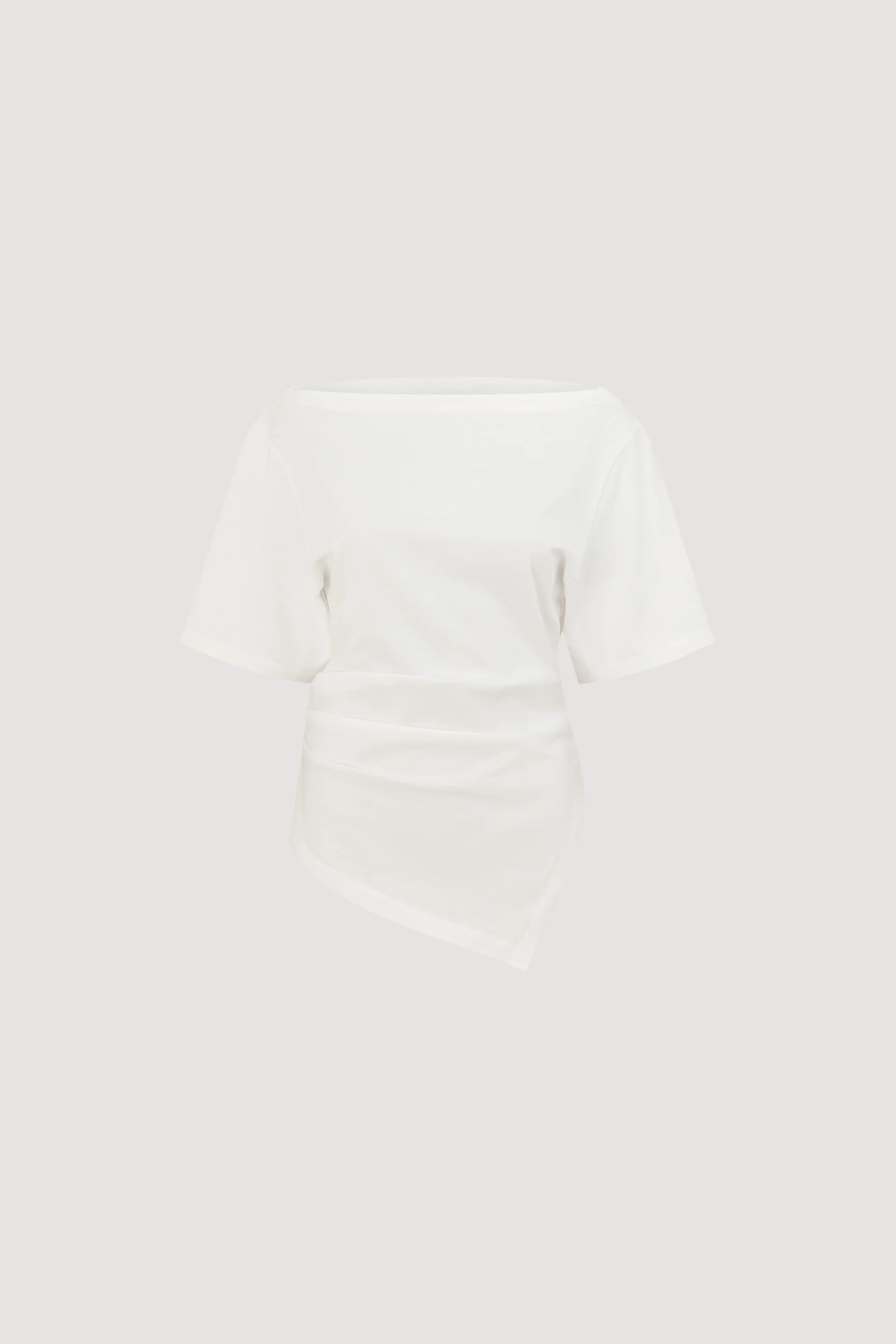 SWANN WHITE COTTON BOAT NECK TEE | DISSH