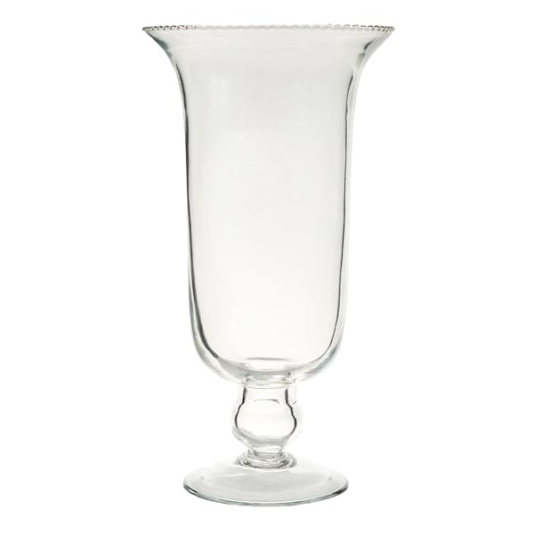 Clear Glass Pedestal Vase, 13" | At Home