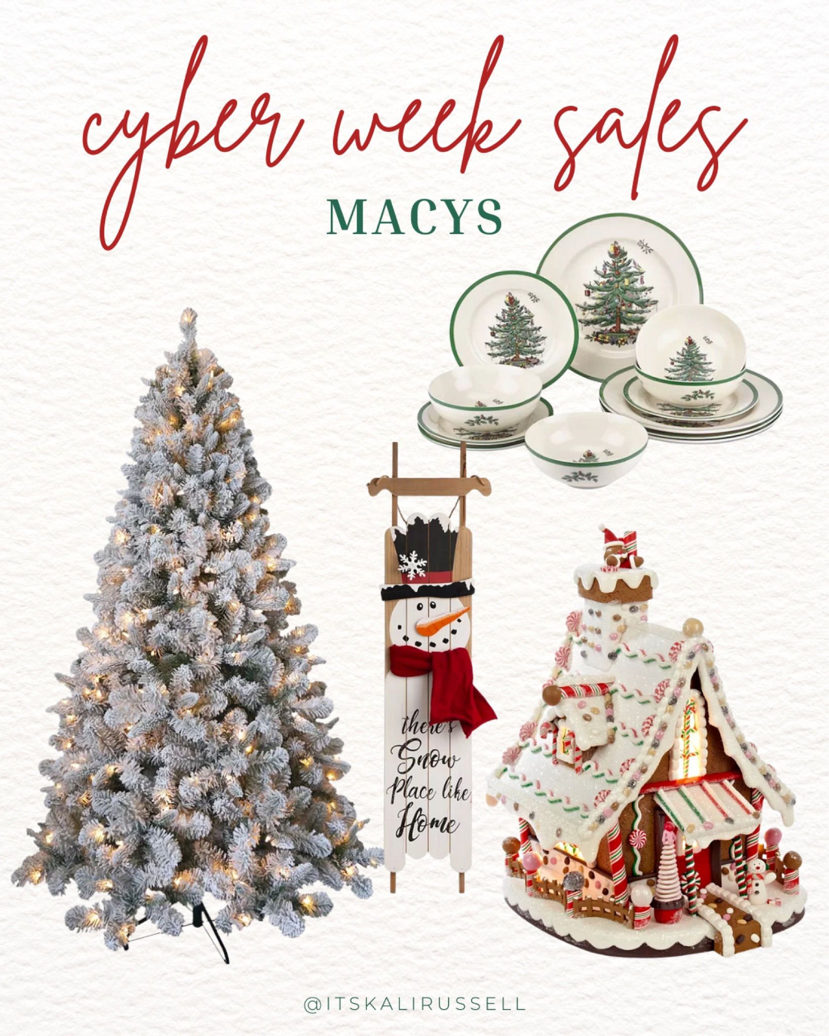 Christmas decorations
Christmas tree
Gingerbread house 
Christmas dishes 
Christmas plates 
Christmas porch decorations
Holiday decor

#LTKhome #LTKHoliday #LTKCyberWeek