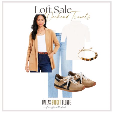 All of these pieces are 40% off right now at Loft.
I love the cut on the cardigan sweater that looks more like a blazer and these sneakers are so cute! Jeans are under $35 too. 
Great versatile pieces for Fall/Winter

#LTKfindsunder100 #LTKsalealert #LTKfindsunder50