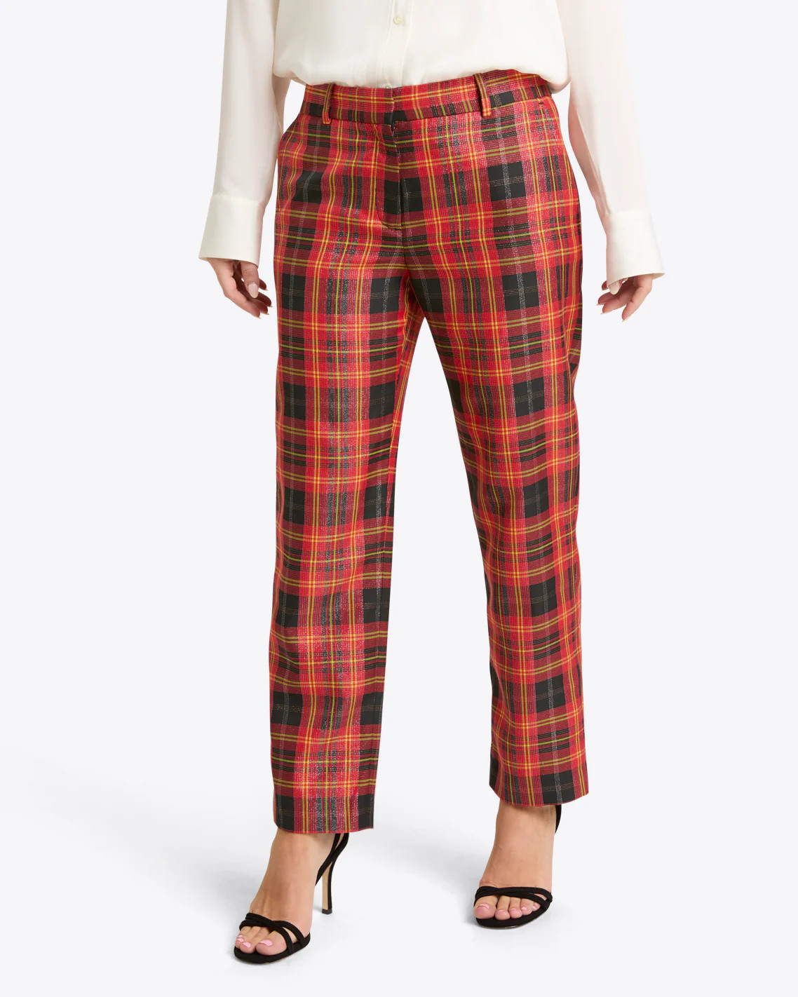 Woven Pants in Caroline Shimmer Plaid | Draper James (US)