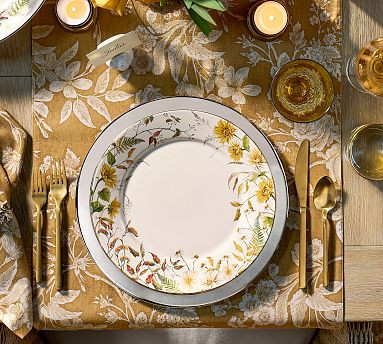 Bedford Harvest Stoneware Dinner Plates - Set of 4 | Pottery Barn (US)