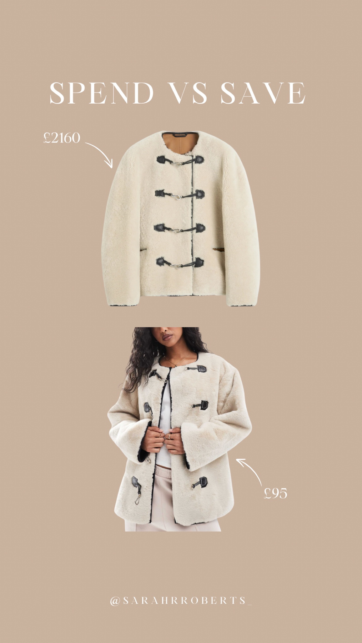 SPEND VS SAVE 💸

Another great dupe for the Toteme shearling jacket for under £100!!

Shearling jacket, autumn outfit, ASOS, designer dupe, affordable fashionn

#LTKautumn #LTKuk #LTKluxury