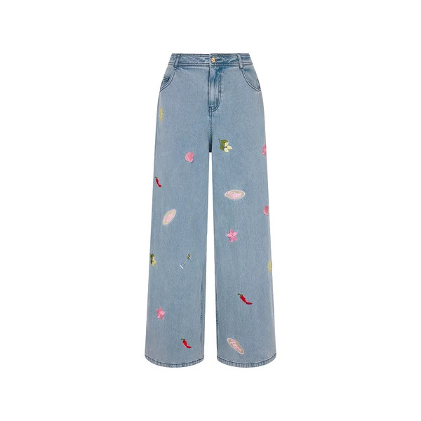 Straight Leg Embroidered Jean - Sunshine Springs | Kulani Kinis US