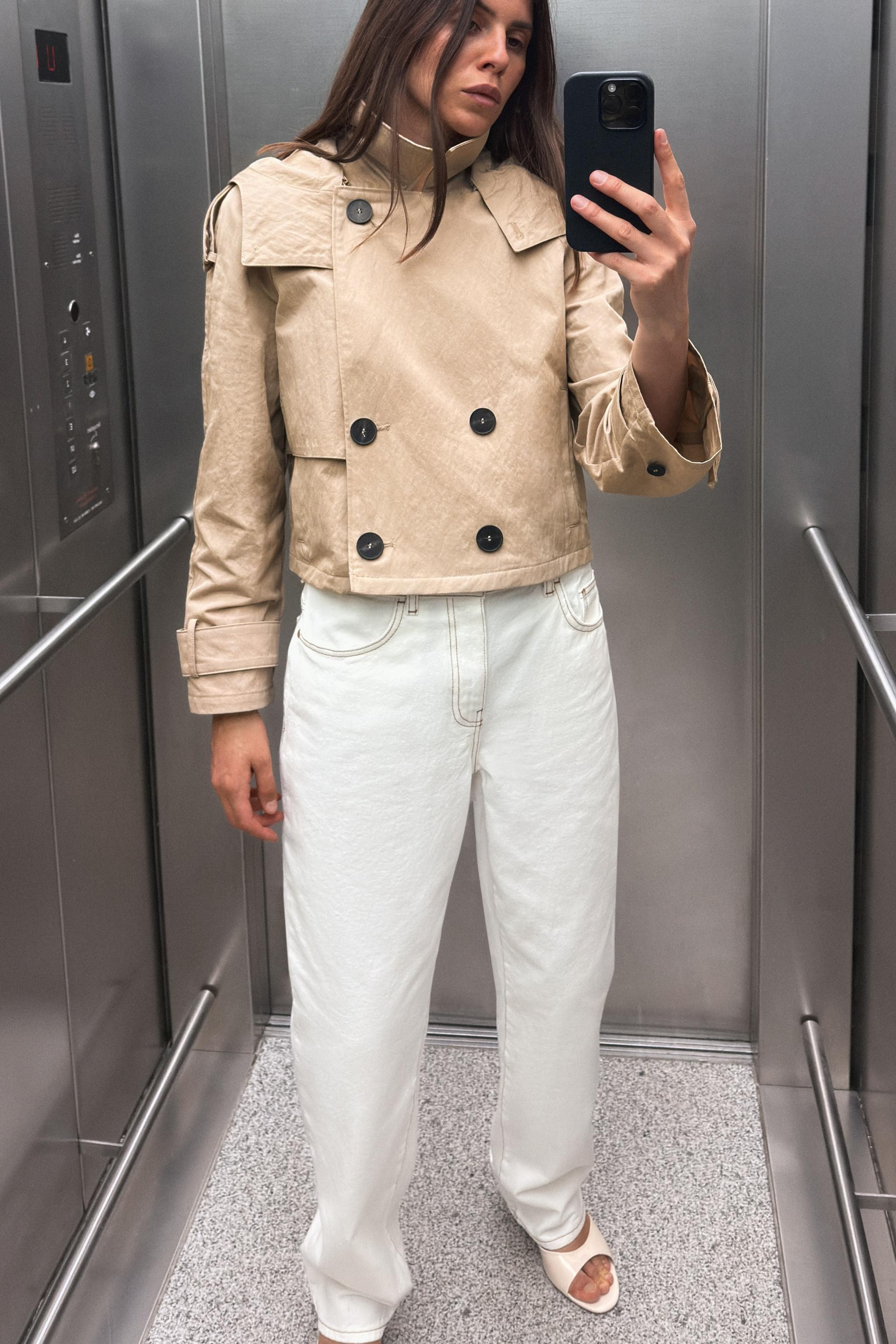 Z1975 SLIM HIGH-WAISTED JEANS WITH CONTRAST TOPSTITCHING | Zara US