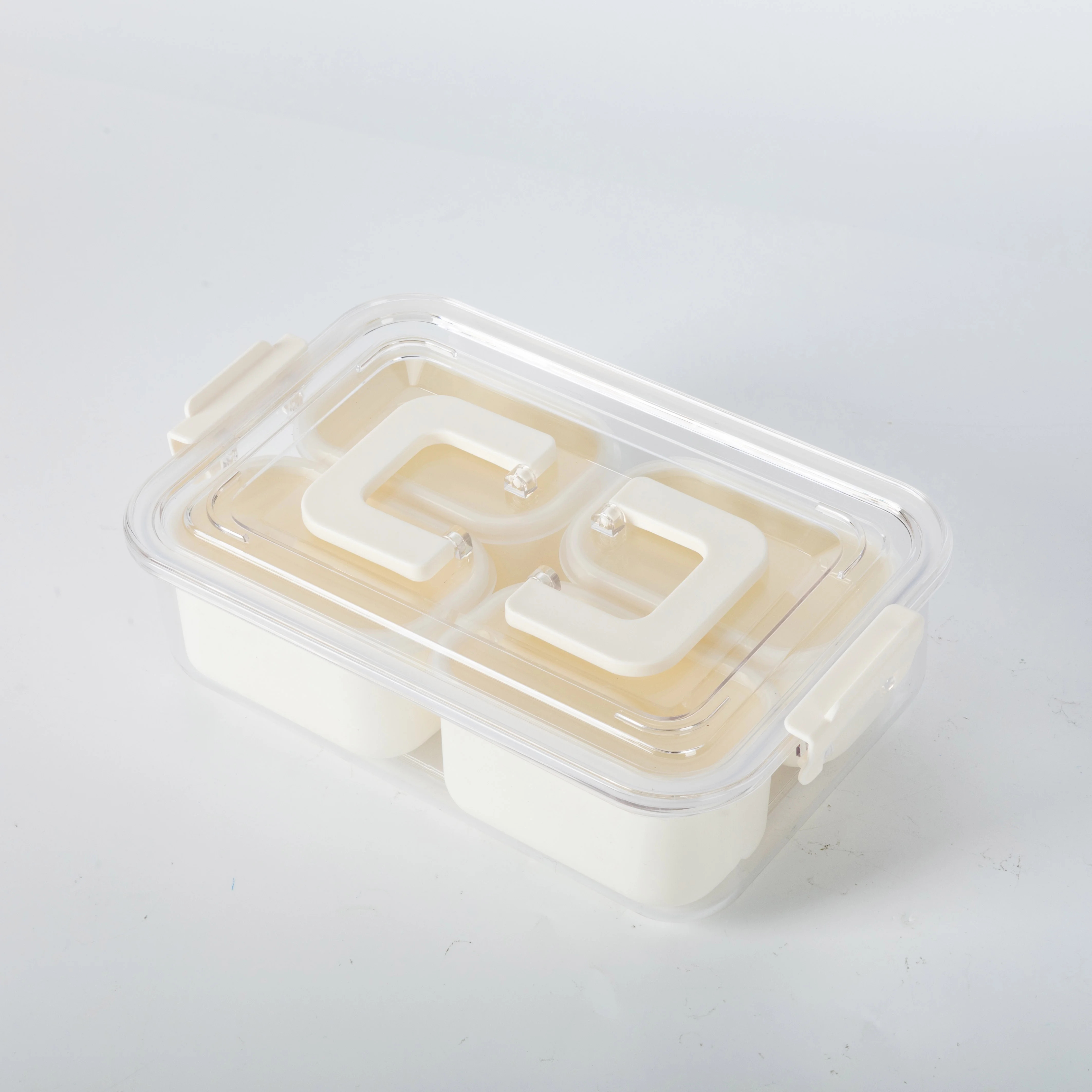 Mainstays Snack Box, Lunch & Snack Container with lids, Plastic, Mini, 4 Compartment , White | Walmart (US)