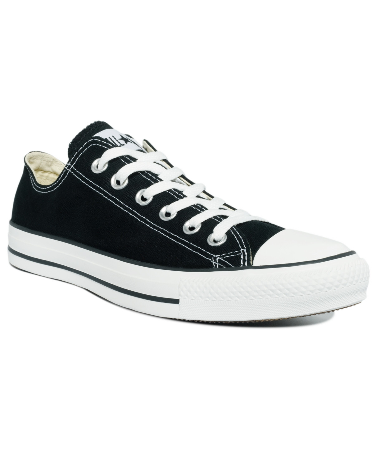 Converse Men's Chuck Taylor Low Top Sneakers from Finish Line - Black, White | Macy's