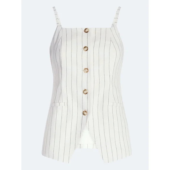 Hero image 4 of Scoop Women’s Linen Blend Vest, Sizes XS-XL, 4 of 5Choose my modelSee this on a... | Walmart (US)