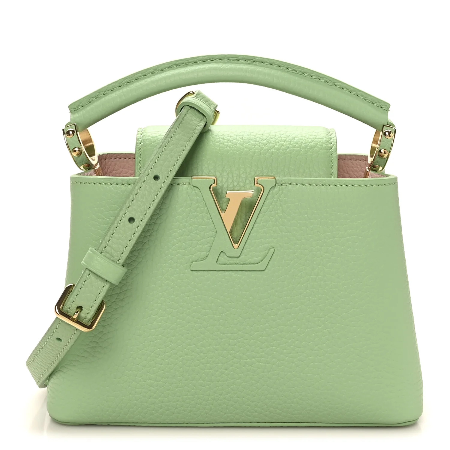 Taurillon Mini Capucines Vert Pomme | FASHIONPHILE (US)