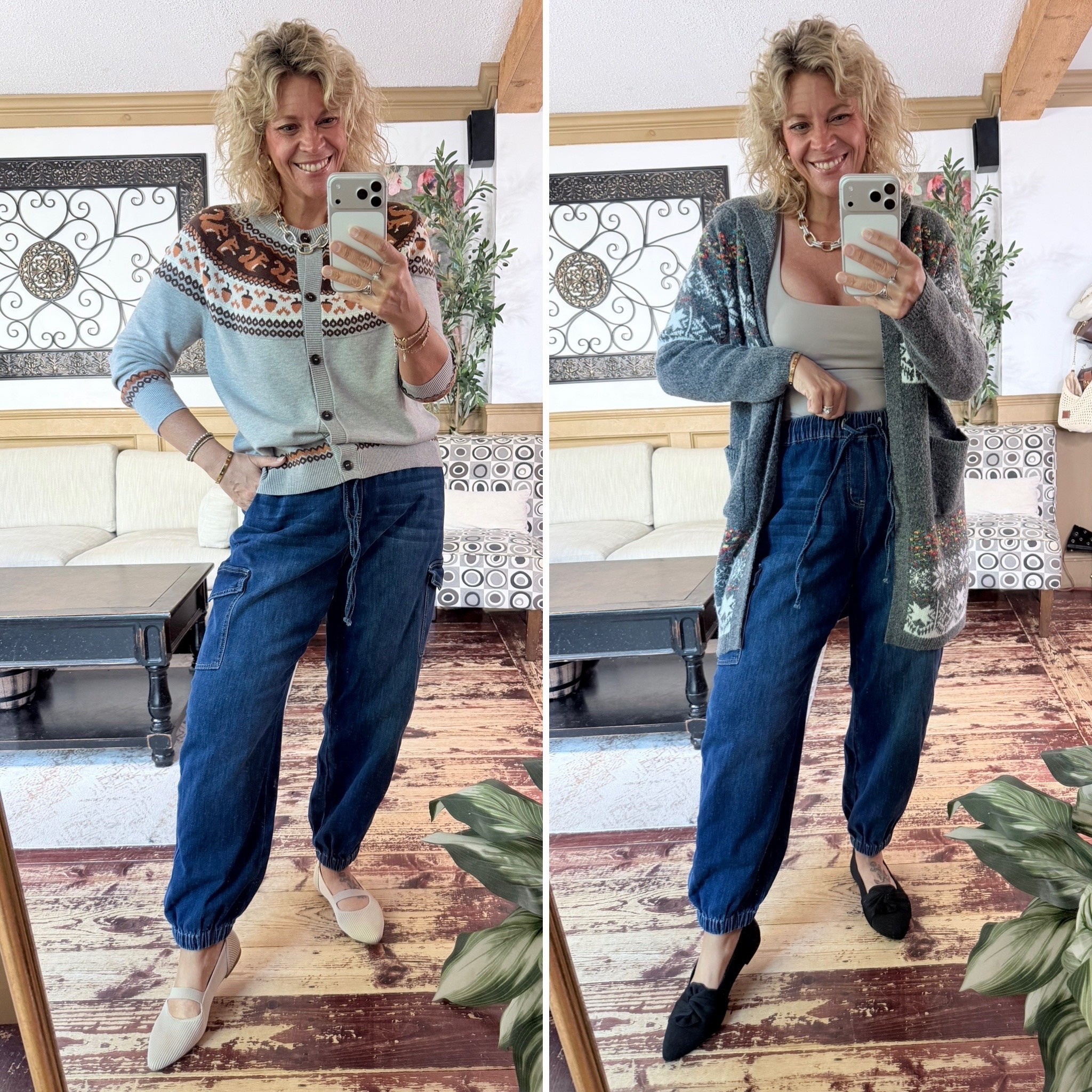 Cozy cardigans from bloomchic- size 10, jeans size 12, tank size large.

#LTKSeasonal #LTKOver40 #LTKMidsize
