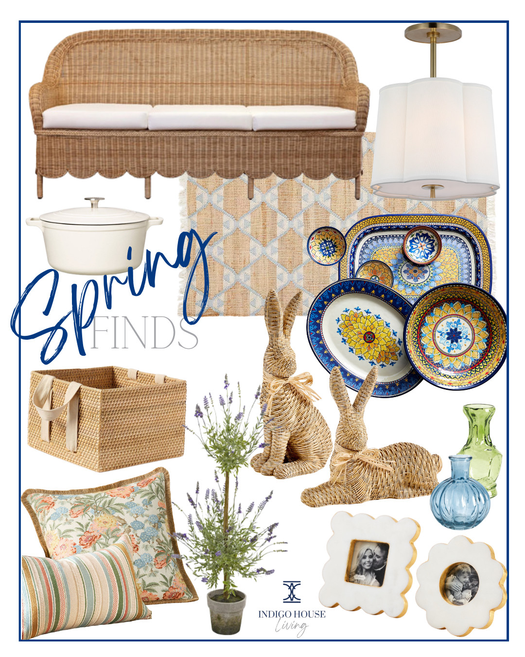 Spring is in the Details!  From the classic scalloped wicker sofa, to the wicker bunnies all ready for Easter.  The bright melamine serve ware will add a touch of spring to all your events.  I just love the jute rug with a fun pattern and updated floral pillows.   

 

#LTKWatchNow #LTKSeasonal #LTKHome