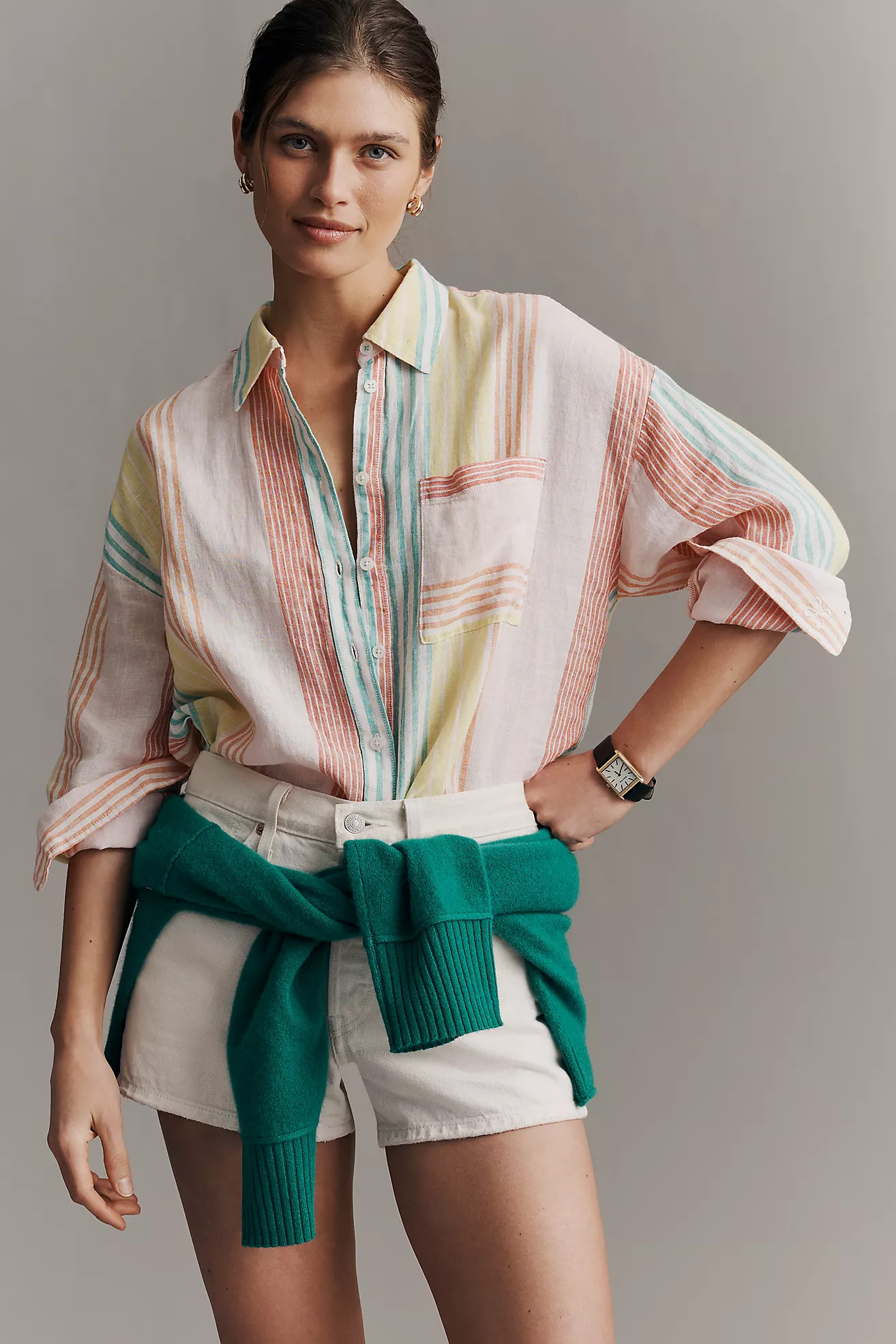 Bennet 100% European Linen Buttondown Shirt | Anthropologie (US)