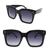 SunMod - Retro Oversized Square Sunglasses for Women Men Unisex UV 400 with Flat Lens -SM1116 (Black | Amazon (US)