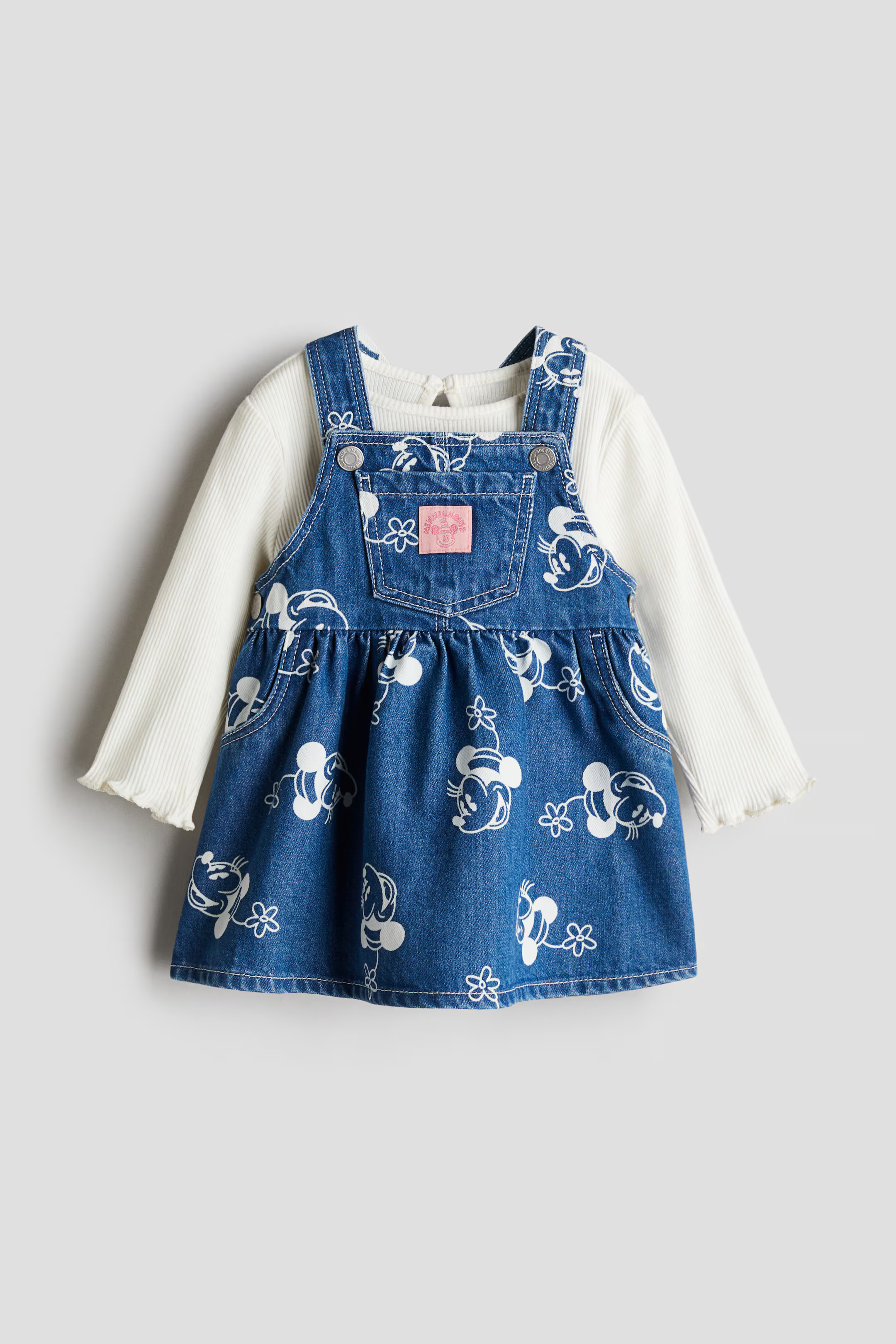 2-piece Top and Dress Set - Denim blue/Minnie Mouse - Kids | H&M US | H&M (US + CA)