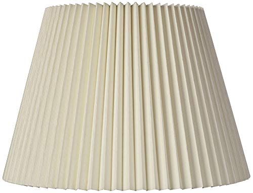 Ivory Linen Knife Pleat Medium Lamp Shade 9 Top x 14.5 Bottom x 10 High (Spider) Replacement with Ha | Amazon (US)