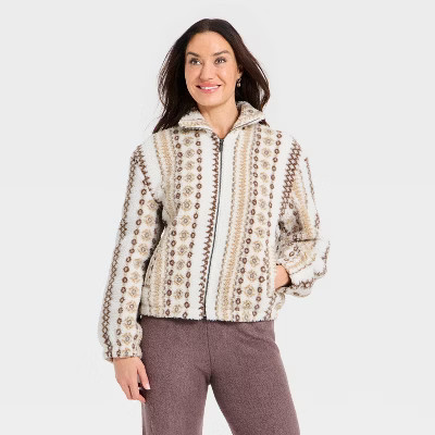 Women's Faux Sherling Fashion Jacket - Universal Thread™ Cream | Target