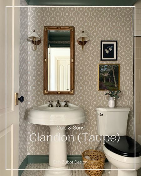 Wallpaper, bathroom, faucet, art

#LTKhome