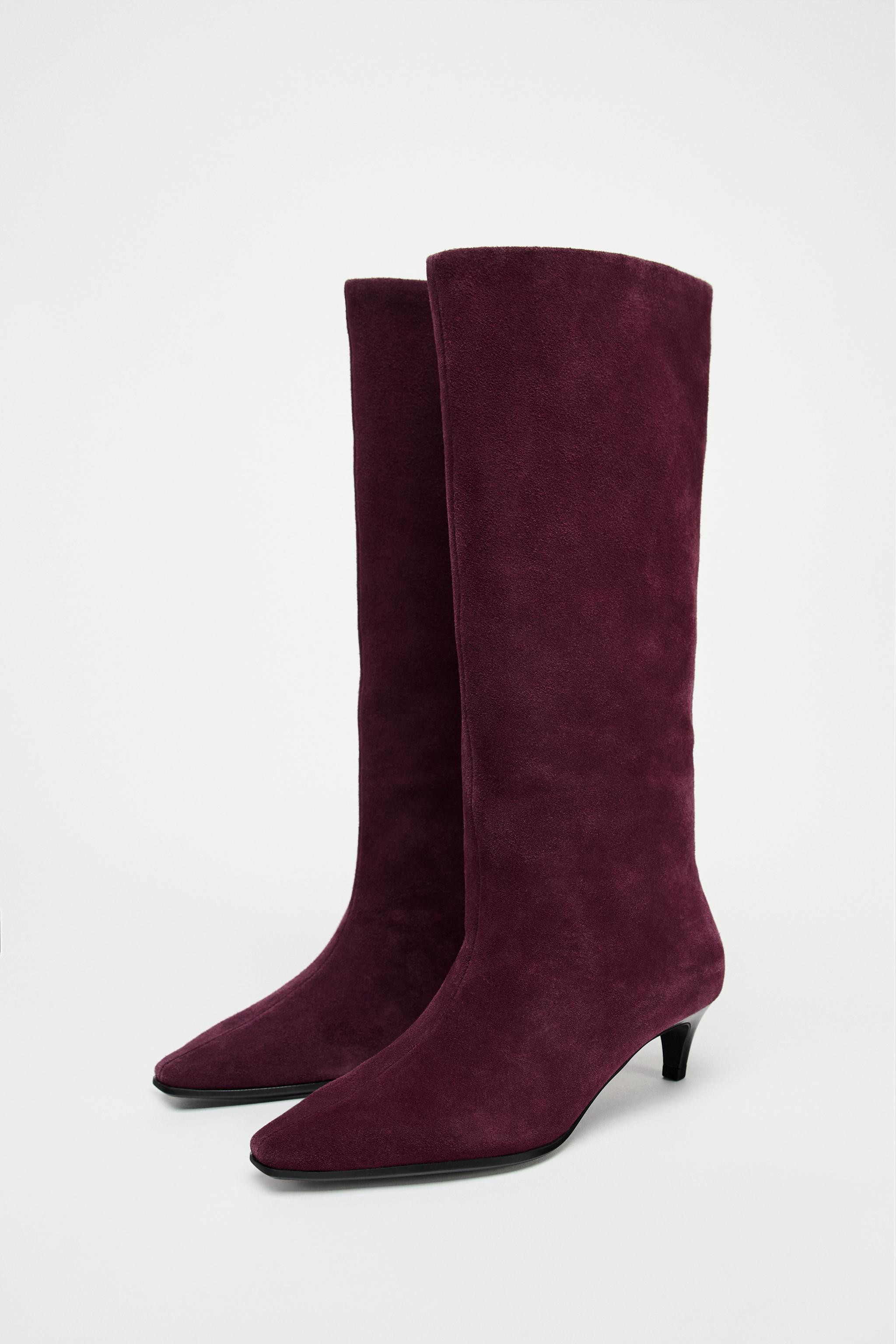 HEELED SUEDE BOOTS | Zara US