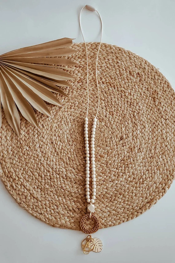 BOHO LANYARD | Rattan Lanyard | wood bead lanyard |Teacher lanyard | wooden lanyard | boho lanyar... | Etsy (US)