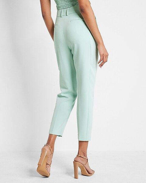 High Waisted Pleated Ankle Pant | Express