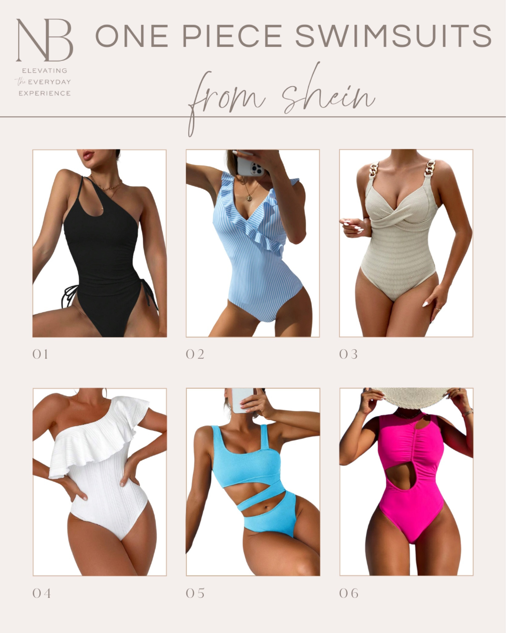SHEIN Teen Girl Ring Linked Cut Out Front One Piece Swimsuit