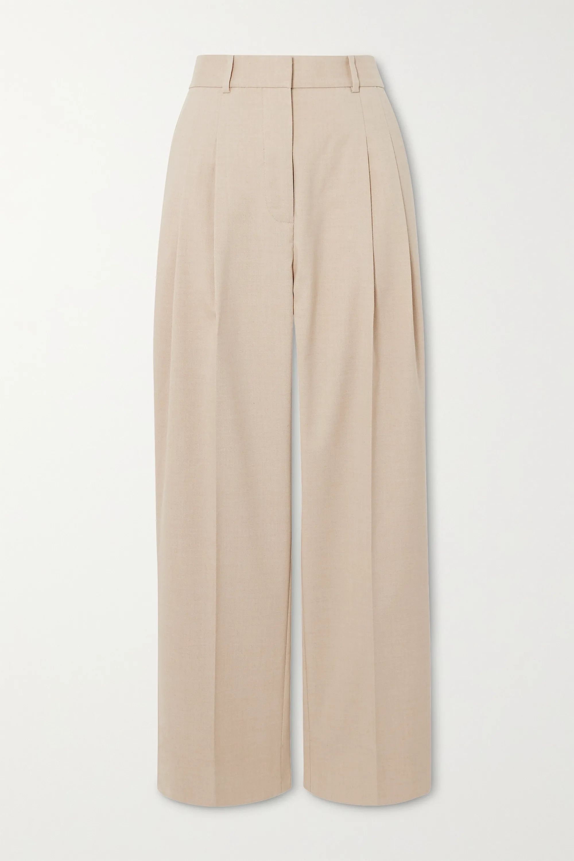 Beige Louisamay woven straight-leg pants | By Malene Birger | NET-A-PORTER | NET-A-PORTER (US)