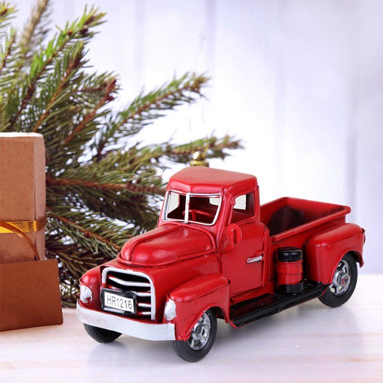 Red Vintage Truck Toy Christmas Decoration Kids Boys Girls Christmas Gift Xmas Tree Ornament Home... | Walmart (US)