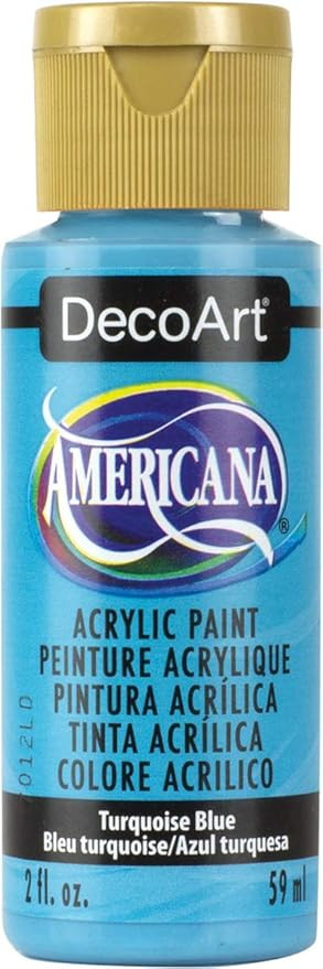DecoArt Americana Acrylic Paint, 2-Ounce, Turquoise Blue | Amazon (US)