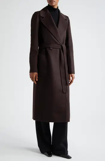 Lucia Tie Waist Wool Blend Coat | Nordstrom