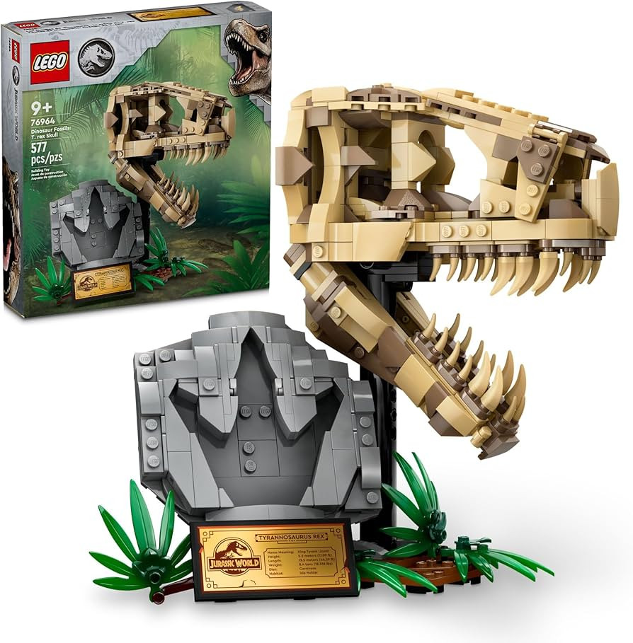 LEGO Jurassic World Dinosaur Fossils: T Rex Skull Building Toy - Dinosaur Toy for Boys & Girls, A... | Amazon (US)