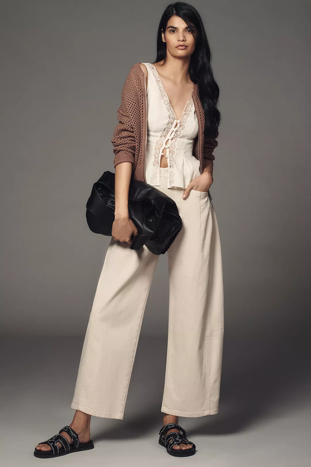 Pilcro Heritage Curve Mid-Rise Barrel Jeans | Anthropologie (US)