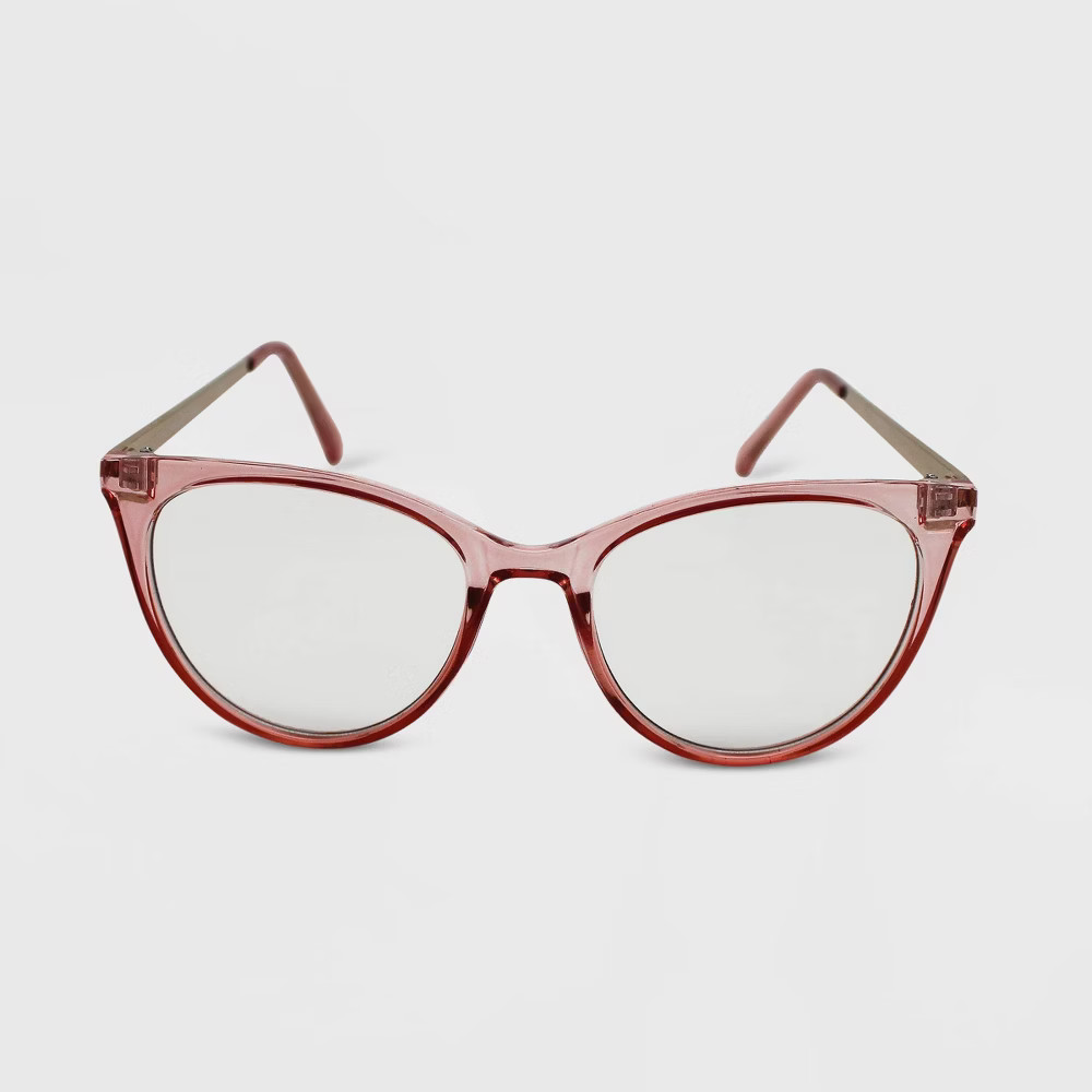 Women' Crytal Cateye Blue Light Filtering Glae - Wild Fable™ Pink | Target