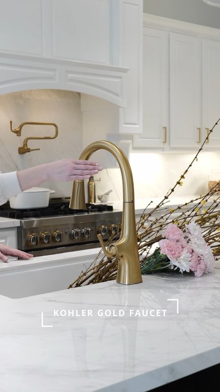 If you are updating or remodeling, finding the perfect tone of gold for your fixtures can be tricky! Tip: order ahead so you have time to make changes if needed.

This gold from Kohler is a nuertral gold that does not read too yellow to blend with our cabinets pulls and range knobs! ✨

Kitchen remodel
Faucet
Pot filler
Kitchen sinkk

#LTKhome