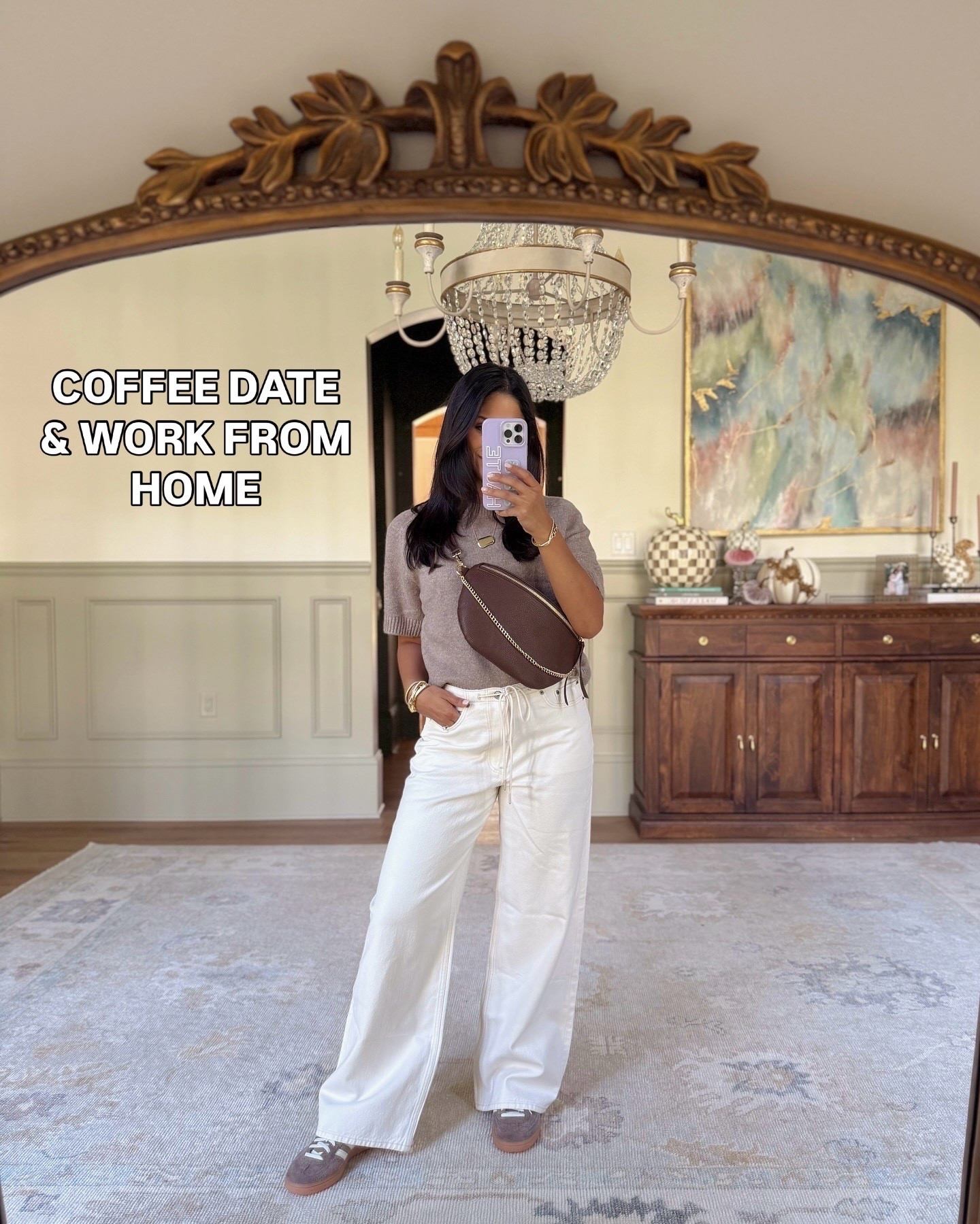 You all have been loving this cream denim outfit with the chocolate brown accessories! 
Take 20% OFF my necklace & bag with code: HAUTE20

Wearing a 26 short length in the jeans (so I could wear with flats and sneakers) + x-small in short sleeve sweater— the small fits great too

#abercrombie #abercrombiedenim #creamdenim 

#LTKStyleTip #LTKItBag #LTKPetite