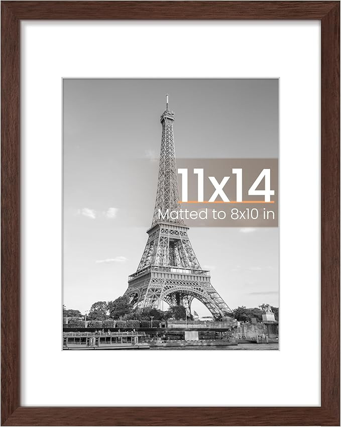 upsimples 11x14 Picture Frame, Display Pictures 8x10 with Mat or 11 x 14 Without, Wall Hanging Ph... | Amazon (US)