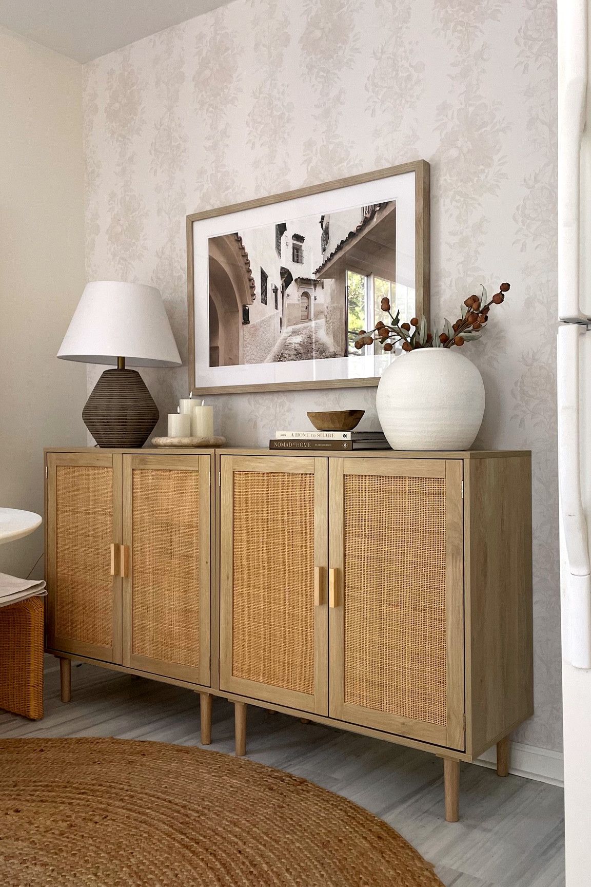 Beautiful wooden cane cabinets that have tons of storage! We bought two and put them side by side ☺️

Artwork is from Homesense! 

home decor | neutral decor | organic modern decor | cabinet decor | Amazon finds | Target finds | Target decor | artwork

#LTKhome #LTKMostLoved #LTKstyletip