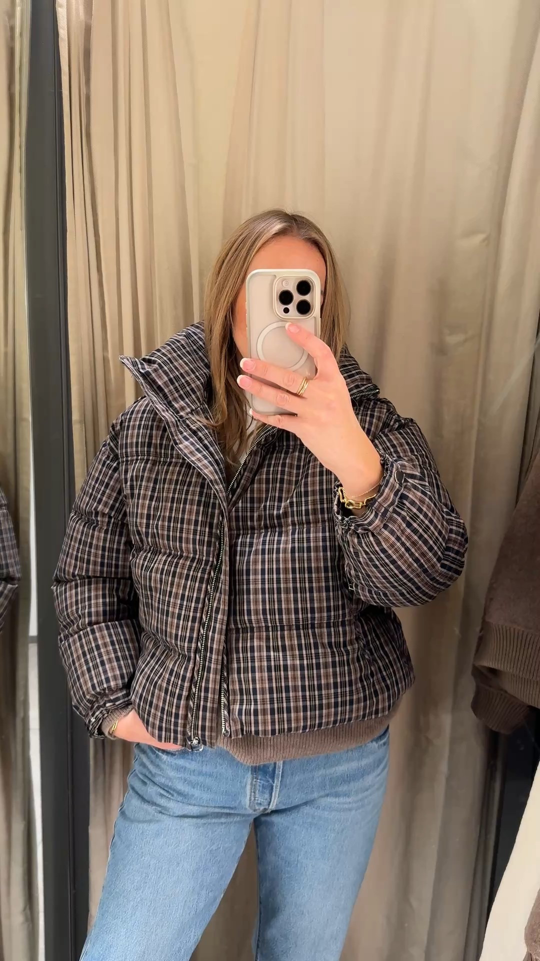Beautiful puffer coat 
Check design 
Works like a neutral but more interesting! 
Selling quickly as it’s a great price. 
Wearing a large 

#LTKwinter #LTKuk #LTKgiftguide