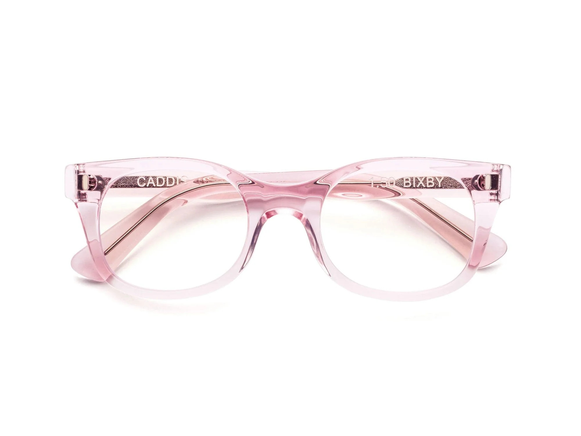 Bixby Prescription Glasses - Polished Clear Pink | Caddis | CADDIS