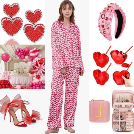Amazon Valentines Day Finds
Gift idea
Galentines day decor
Balloon arch kit
Heart cups with straws
Party favors
Red bow heels
Heart pajamas
Affordable 
Monogram travel jewelry case
Heart earrings
Pink headbandd

#LTKSeasonal #LTKparties #LTKGiftGuide