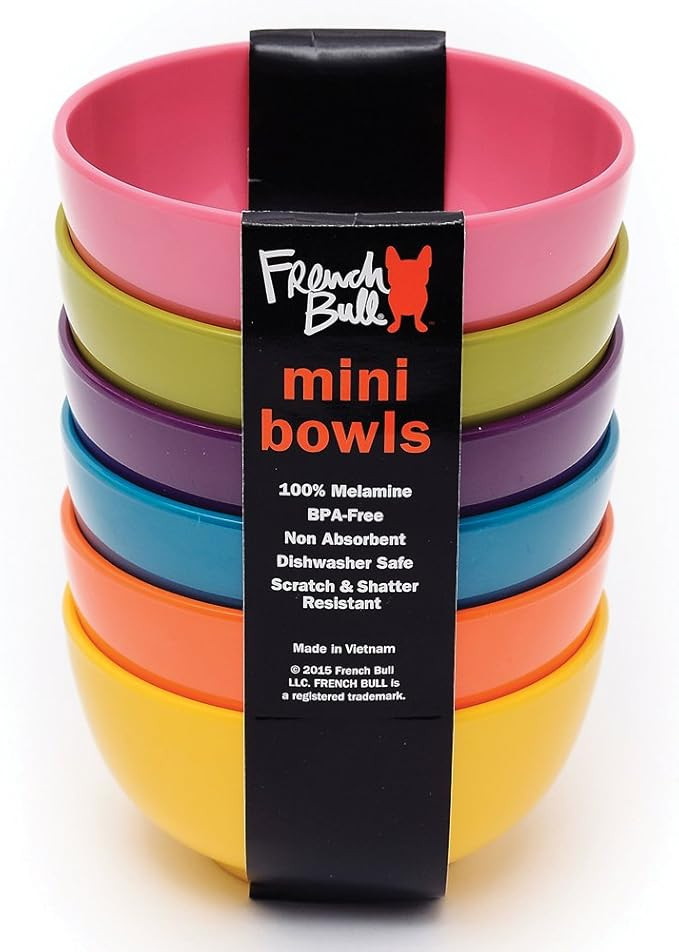 French Bull Melamine Mini Bowls for Snacks, Side Dishes, Dessert, Dipping Sauces or Ice Cream - C... | Amazon (US)