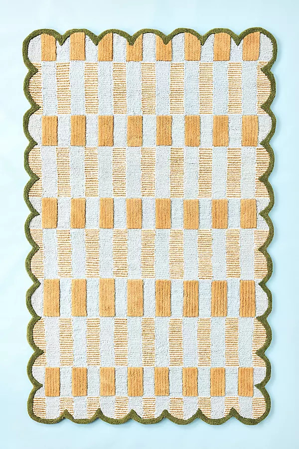 Matilda Goad & Co. Tufted Plaid Rug | Anthropologie (US)