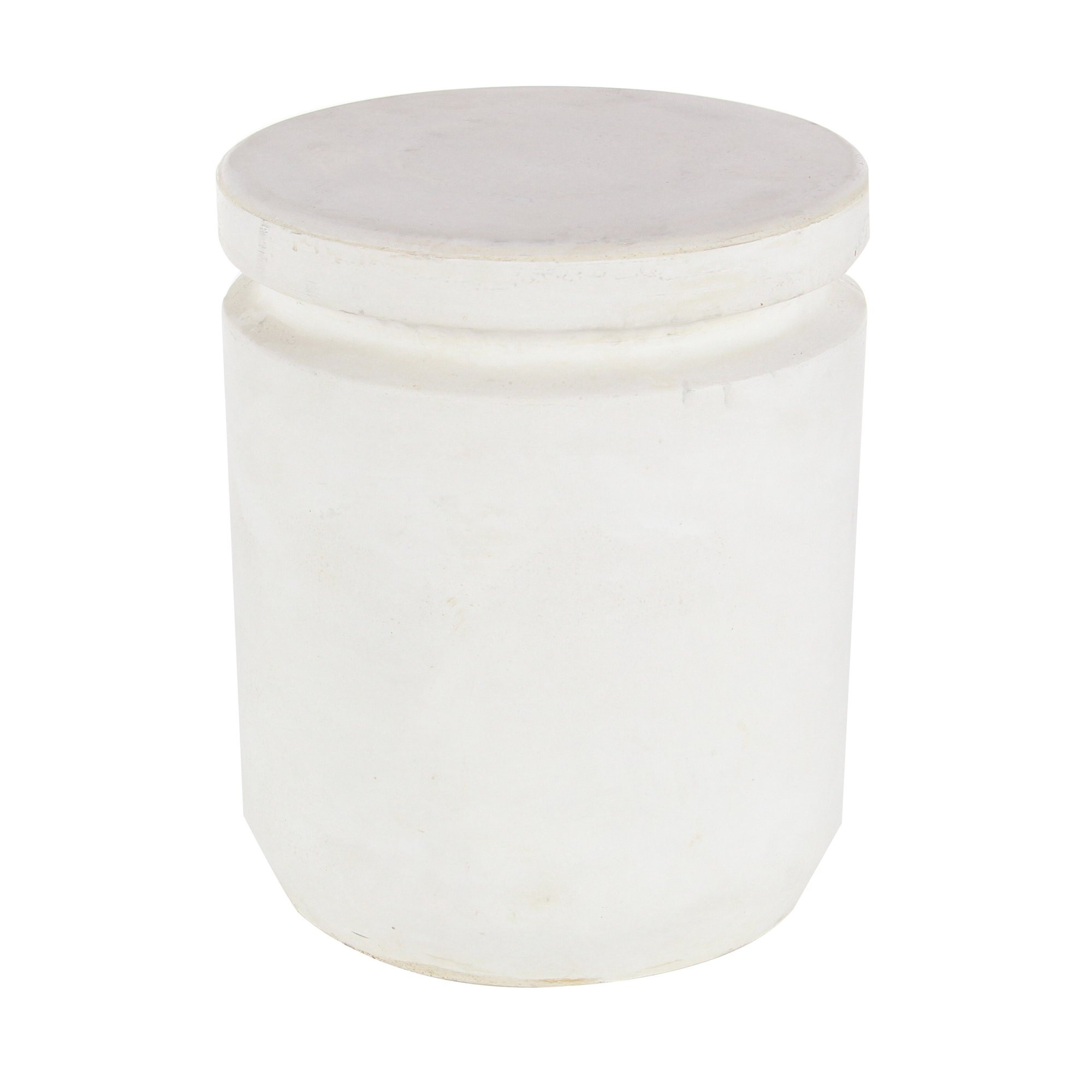 DecMode White Fiber Clay Industrial Stool 17" | Walmart (US)