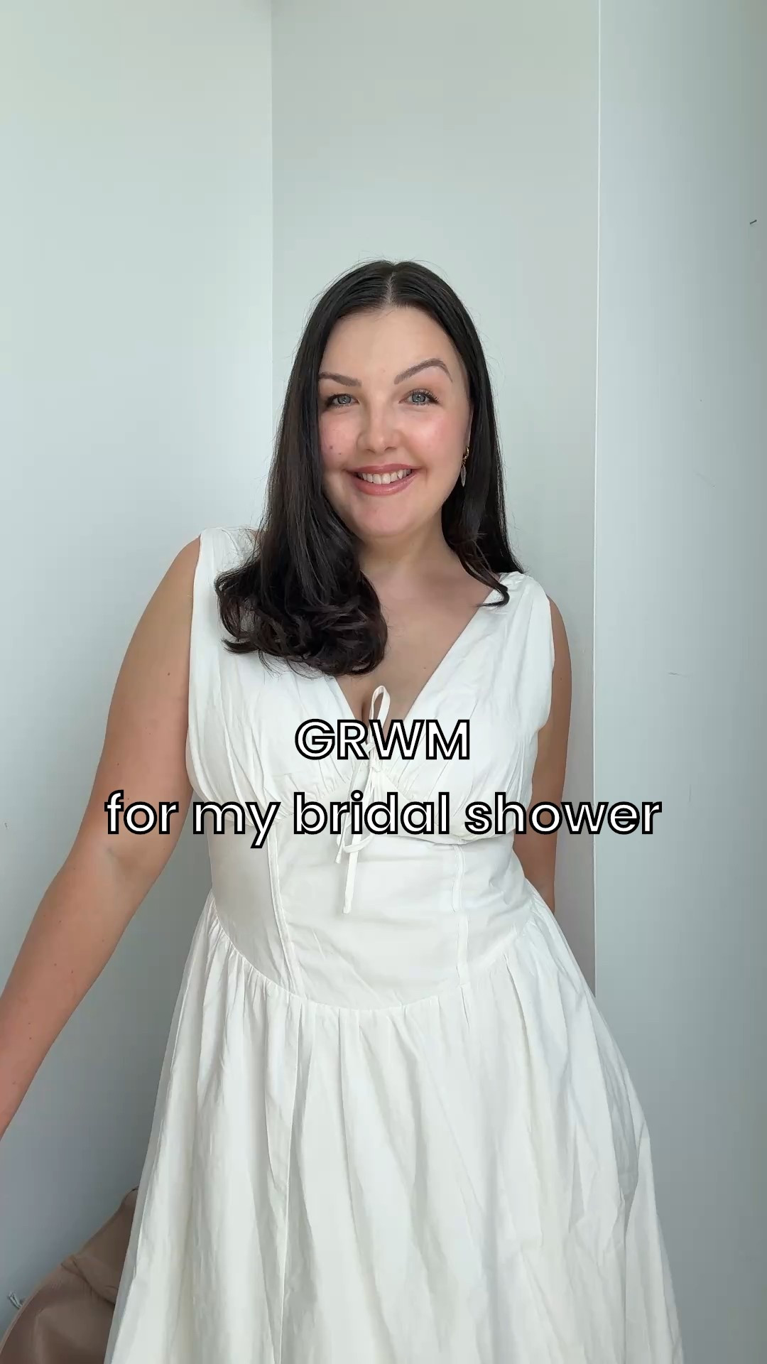 My 2025 brides, you need this dress 🤍✨💍 It is so flattering and comfortable. I was very worried about the top fitting the 🍒s because the website says best for an A-C cup size, but I am a 32H and it fit just right without sizing up. 

#LTKShoeCrush #LTKMidsize #LTKWedding