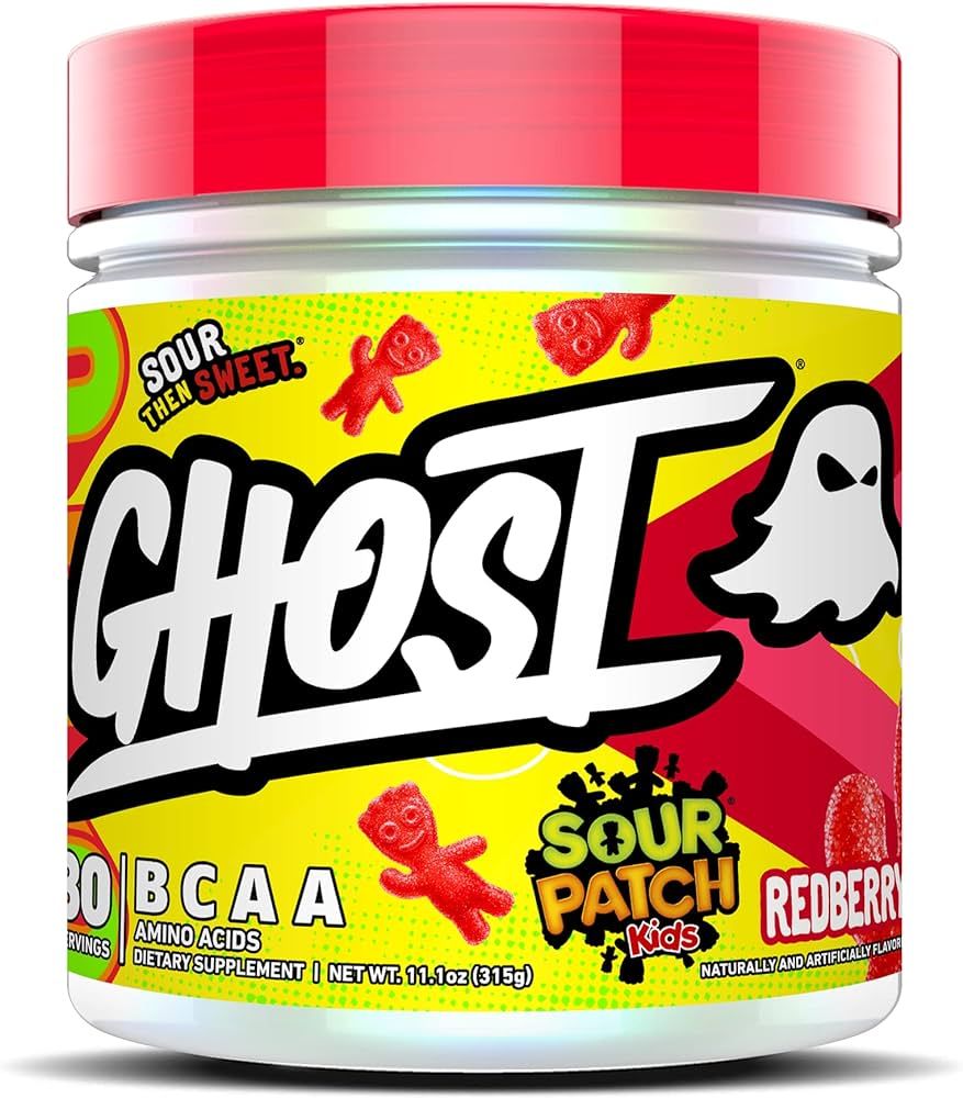 GHOST BCAA Amino Acids, Sour Patch Kids Redberry - 30 Servings - Sugar-Free Intra and Post Workou... | Amazon (US)