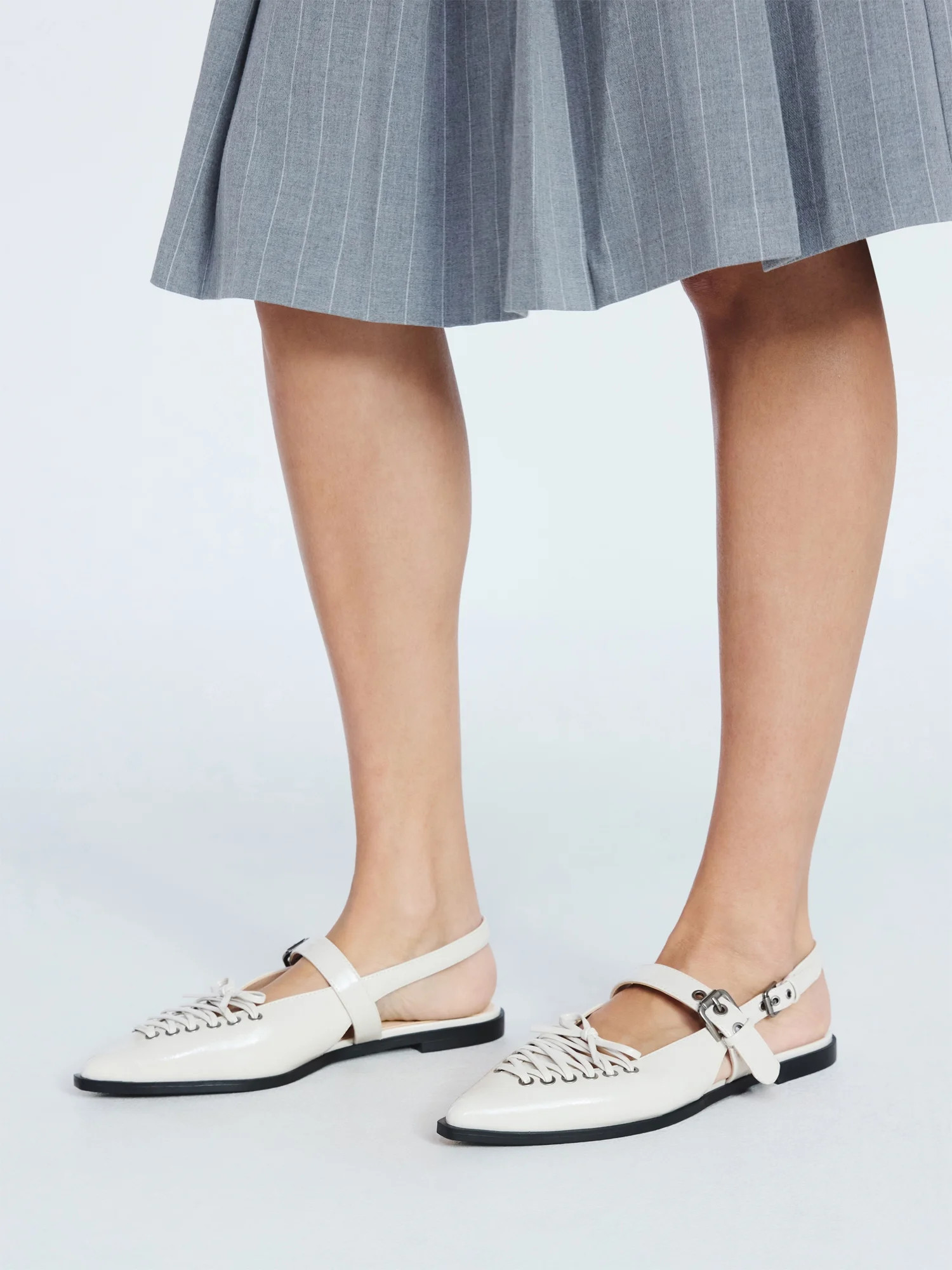 Scoop Women's Patent Faux Leather Corset Flats | Walmart (US)