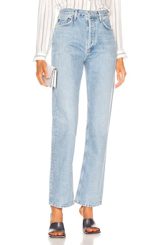 AGOLDE Lana Straight in Riptide | FWRD | FWRD 