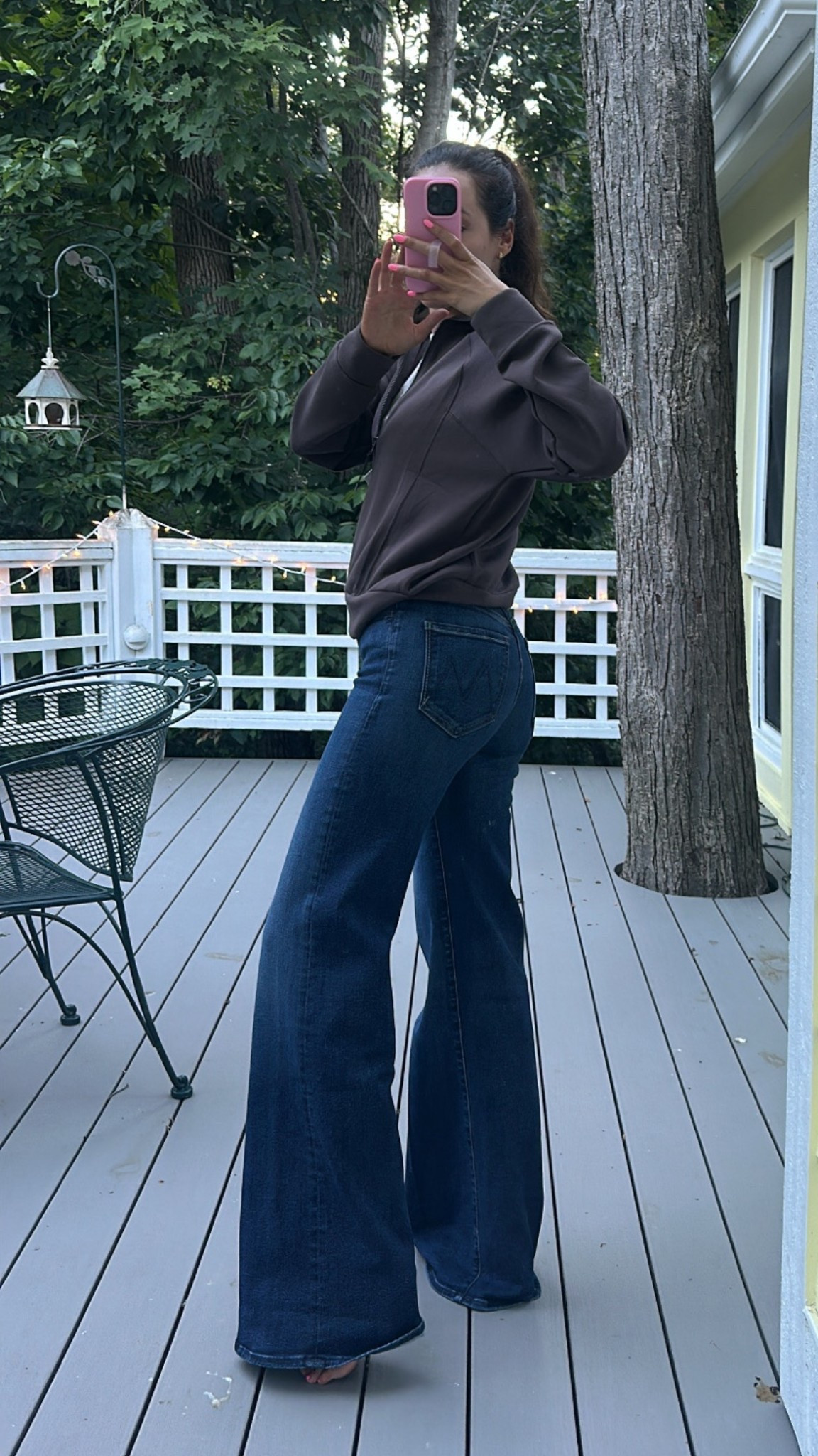 NSale
Nordstrom Anniversary Sale

Spanx pullover TTS (size S for me)
Mother jeans (size 26 for me)