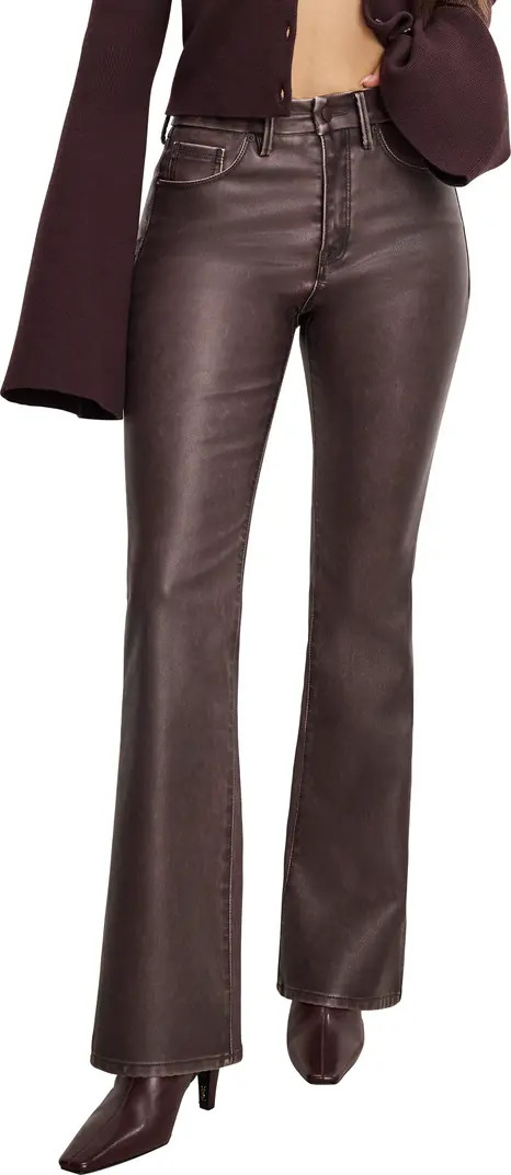 High Waist Faux Leather Bootcut Pants | Nordstrom